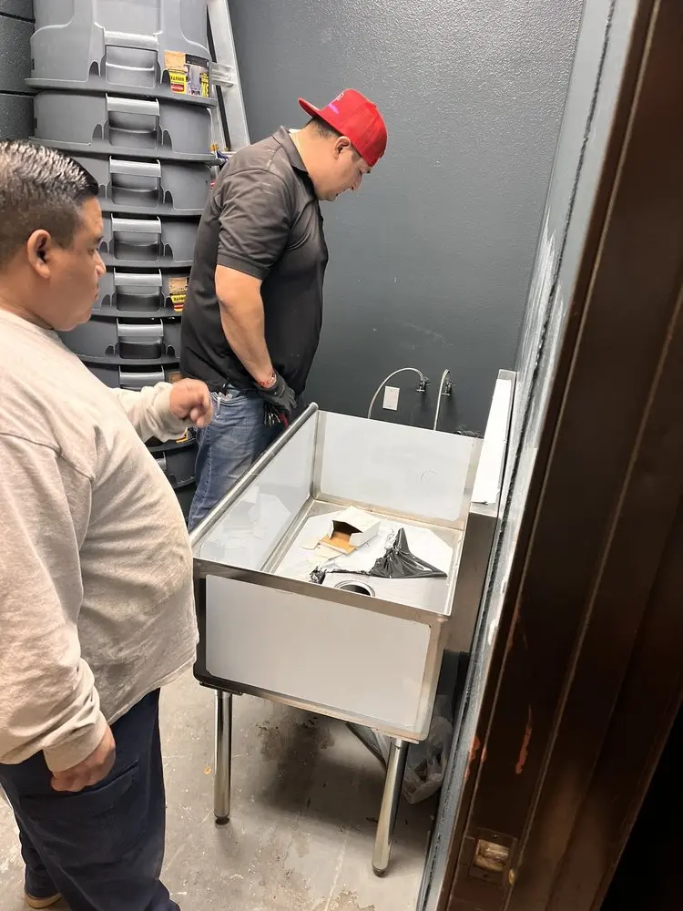 Commercial plumbing and sink installation in Presidents