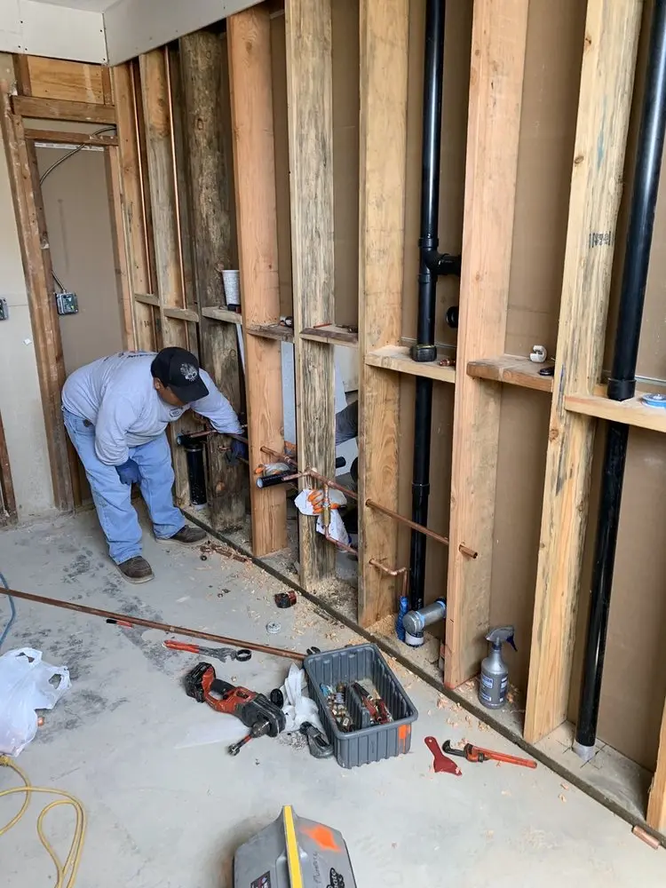 Commercial rough-in plumbing for Gas Line Repair in Presidents